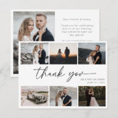 Trouwfoto Dank u kaart Elegant (Voorkant / Achterkant)
