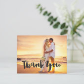 Trouwfoto Dank u kaarten / Briefkaarten (Staand voorkant)