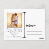 Trouwfoto Dank u kaarten / Briefkaarten (Achterkant)