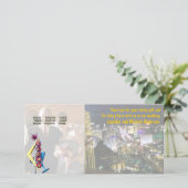 Trouwfoto Dank u Las Vegas Neon Sign Bedankkaart (Staand voorkant)