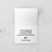 Trouwfoto Dank u Script Kalligrafie Bedankkaart (Binnen)