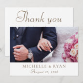 Trouwfoto Dank u Woorden Kaart (Voorkant / Achterkant)