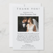 Trouwfoto - Dank u - Zwart Wit en Goud Kaart (Voorkant)