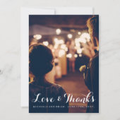 Trouwfoto Dankjewel Trouwkaart Bedankkaart (Voorkant)