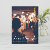 Trouwfoto Dankjewel Trouwkaart Bedankkaart (Staand voorkant)