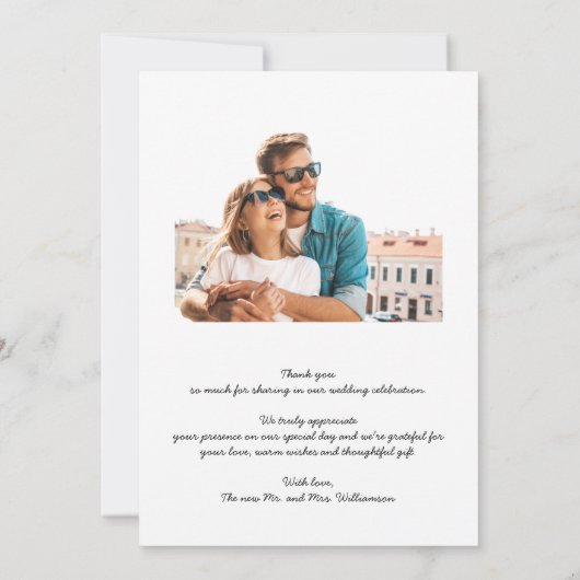 Trouwfoto Dankkaart Bedankkaart (Achterkant)