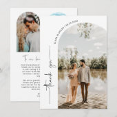Trouwfoto Dankkaart met Boogframe Bedankkaart (Voorkant / Achterkant)