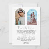 Trouwfoto Dankkaart met Boogframe Bedankkaart (Achterkant)