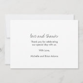 Trouwfoto Dankkaart met 'Liefde en Dank' Bedankkaart (Achterkant)
