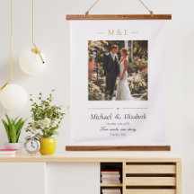 Trouwfoto Elegant Crème Goud Modern Op Maat