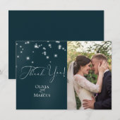 Trouwfoto | Elegante strand drijfhout prieel Bedankkaart (Voorkant / Achterkant)