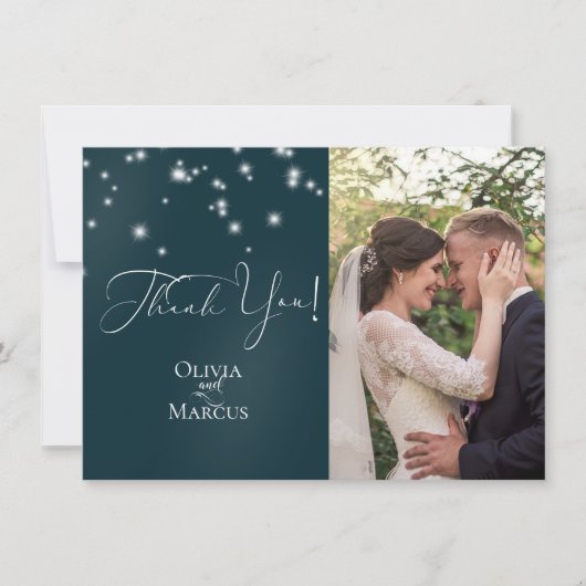 Trouwfoto | Elegante strand drijfhout prieel Bedankkaart (Voorkant)