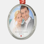 Trouwfoto en datum Ornament (Links)