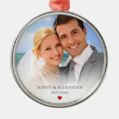 Trouwfoto en datum Ornament (Voorkant)