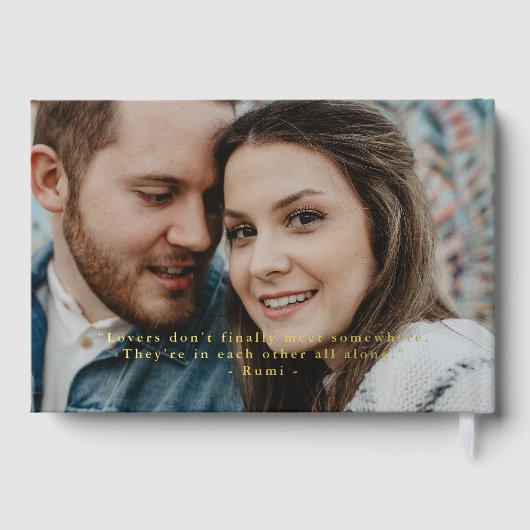 Trouwfoto en Quote Folie Guestbook Gastenboek (Achterkant)