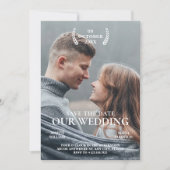 Trouwfoto filmposter Modern minimalistisch  Save The Date (Voorkant)