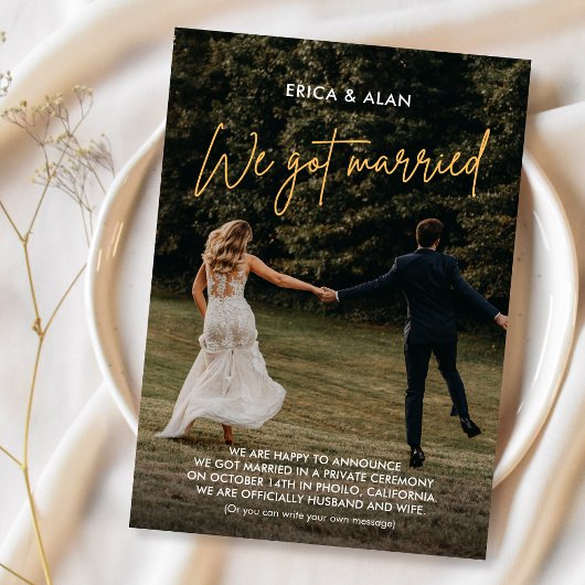 Trouwfoto foto bruiloft  aankondiging