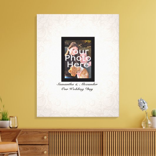 Trouwfoto ~ Gast Handtekening Canvas Print (Insitu (Woonkamer))