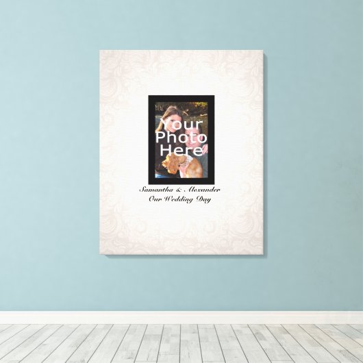 Trouwfoto ~ Gast Handtekening Canvas Print (Insitu (Houten vloer))