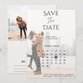 Trouwfoto geïnspireerde Save The Date  (Voorkant / Achterkant)