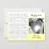 Trouwfoto Gele Gradiënt Mini 2021 Agenda Magnetische Uitnodiging (Voorkant)