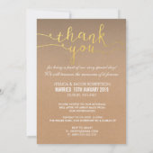 Trouwfoto Gold Folie Dank u kaarten (Achterkant)