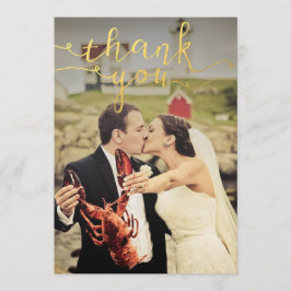 Trouwfoto Goud Folie Dankkaarten Bedankkaart