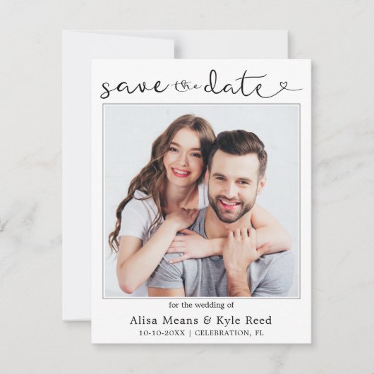 Trouwfoto Goud Save the Date Aankondiging (Voorkant)