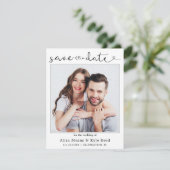 Trouwfoto Goud Save the Date Aankondiging (Staand voorkant)