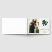 Trouwfoto Green Leaf Monstera Wedding Gastenboek (Volledig)