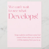 Trouwfoto Guestbook Sign Programmakaart (Voorkant)