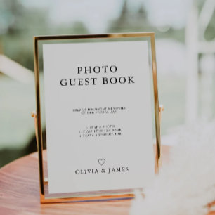 Trouwfoto Guestbook Sign Sjabloon, Kaart