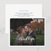 Trouwfoto handgeschreven bedankkaart (Voorkant / Achterkant)