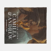 Trouwfoto 'Happily Ever After' Fleece Deken (Voorkant (Horizontaal))