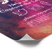 Trouwfoto Hashtag Galaxy Nevel Sterrenbeelden Poster (Hoek)
