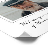 Trouwfoto-herdenkingstoel voor Opa van de Bruid Poster (Hoek)