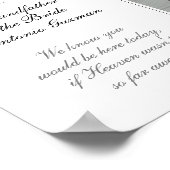 Trouwfoto-herinnering aan de Grootvader van de Bru Poster (Hoek)