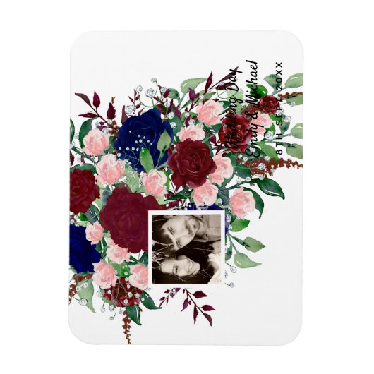 TROUWFOTO Huwelijk, Jubileum, Nieuw Huis Cadeau Magneet (Verticaal)