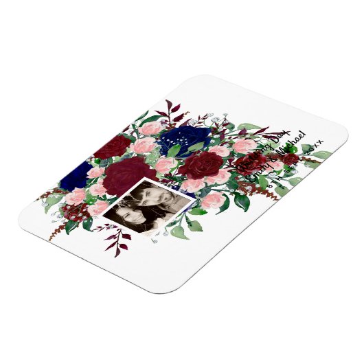 TROUWFOTO Huwelijk, Jubileum, Nieuw Huis Cadeau Magneet (Linkerzijde)