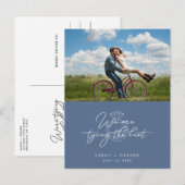 Trouwfoto Huwelijksbudget Save the Date Aankondigingskaart (Voorkant / Achterkant)