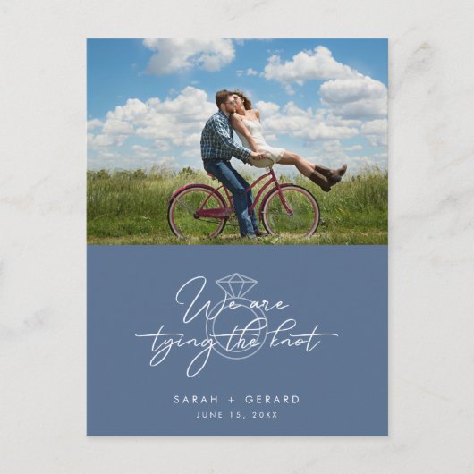 Trouwfoto Huwelijksbudget Save the Date Aankondigingskaart (Voorkant)