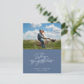 Trouwfoto Huwelijksbudget Save the Date Aankondigingskaart (Staand voorkant)