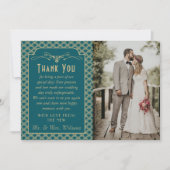 Trouwfoto in art deco stijl uit de jaren '20 in de bedankkaart (Voorkant)