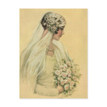 Trouwfoto in vintage stijl, Victoriaanse bruid