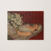 Trouwfoto in vintage stijl, Victoriaanse bruid Legpuzzel (Horizontaal)