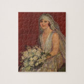 Trouwfoto in vintage stijl, Victoriaanse bruid Legpuzzel (Verticaal)