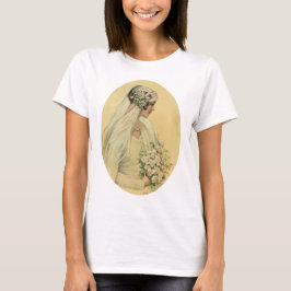 Trouwfoto in vintage stijl, Victoriaanse bruid T-shirt
