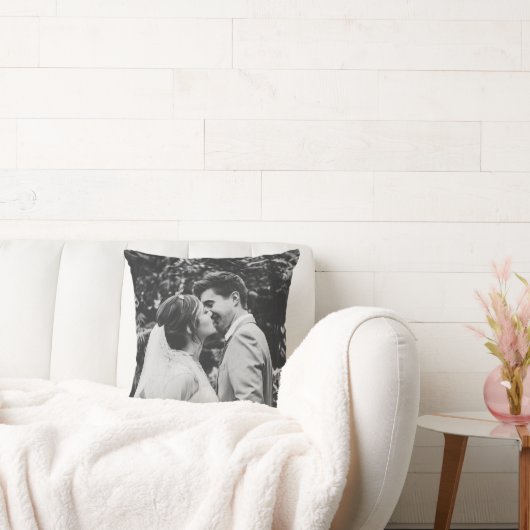 Trouwfoto Jonggehuwd Koppel Kussen (Bank)