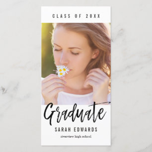 Trouwfoto kaart aankondiging met trots geborsteld