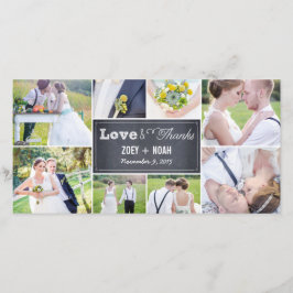 Trouwfoto Kaarten met Krijt Collage